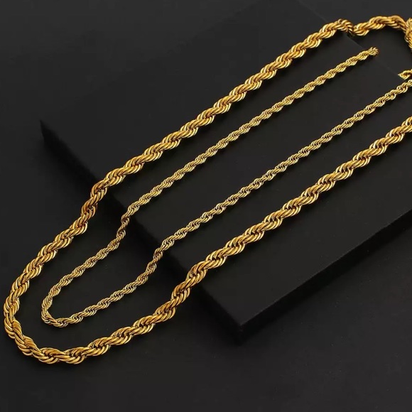 GP Rope Twisted Chain Layering Necklace - Picture 5 of 7